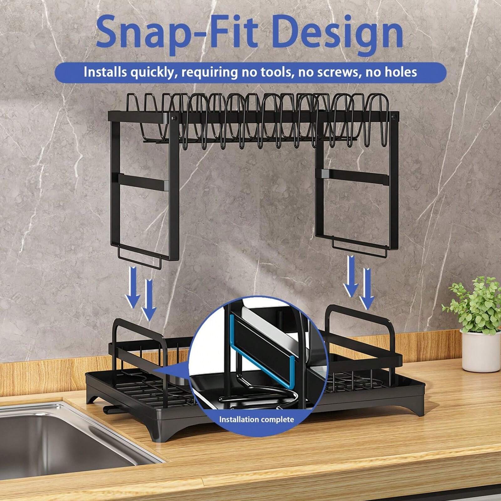 FlowDry™ Premium 2-Tier Dish Rack