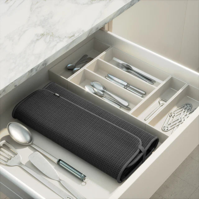 DryEase Dish Drying Rack with Absorbent Mat