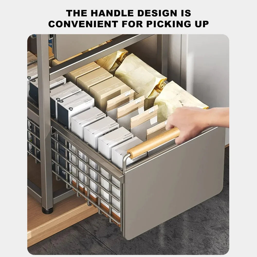 Smooth-Glide 2-Tier Metal Storage Organiser