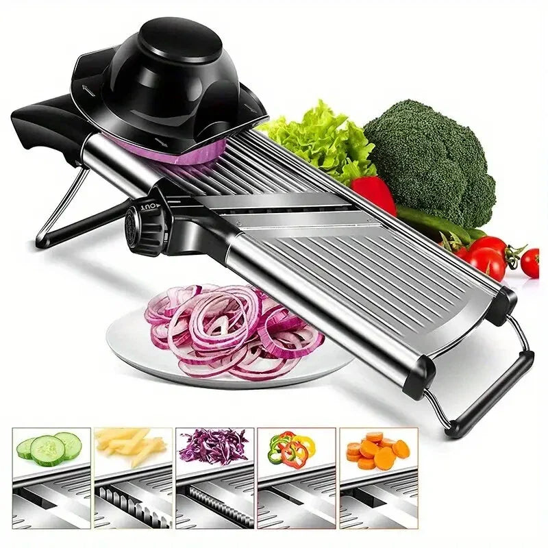 Premium Adjustable Stainless Steel Mandoline Slicer